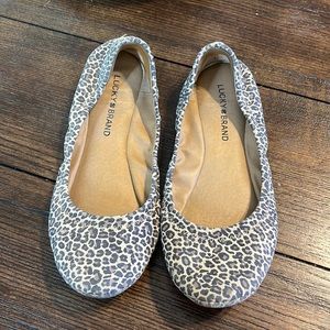 Lucky Brand Cheetah Leopard Print Ballet Flats